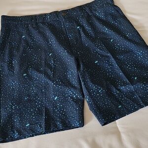 Adidas Dark Blue Geometric Golf Shorts